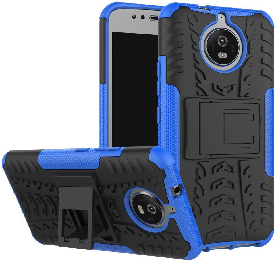 Hybride Motorola Moto G5S Back Cover Blauw afbeelding 1