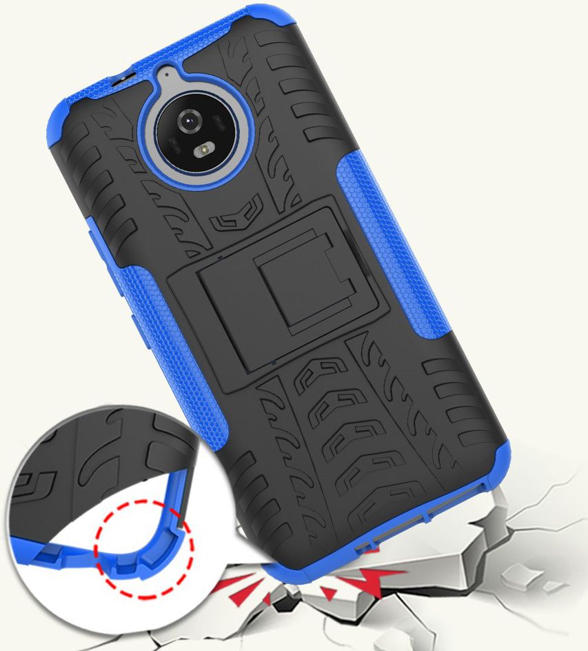 Hybride Motorola Moto G5S Back Cover Blauw afbeelding 2
