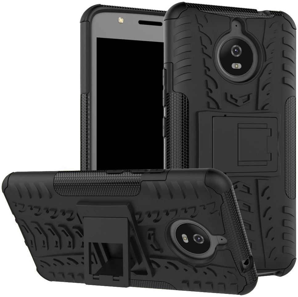 Hybride Motorola Moto E4 Plus Hoesje Zwart afbeelding 1