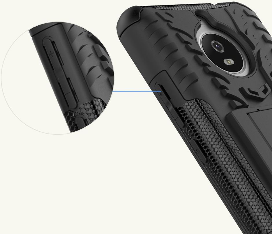 Hybride Motorola Moto E4 Plus Hoesje Zwart afbeelding 10