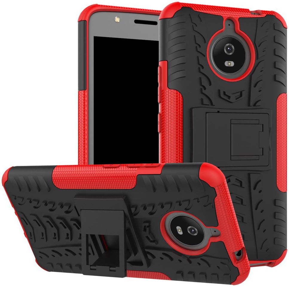 Hybride Motorola Moto E4 Plus Hoesje Rood afbeelding 1