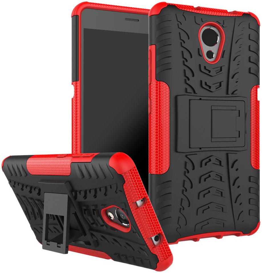 Lenovo P2 Hybride Kickstand Hoesje Rood afbeelding 1