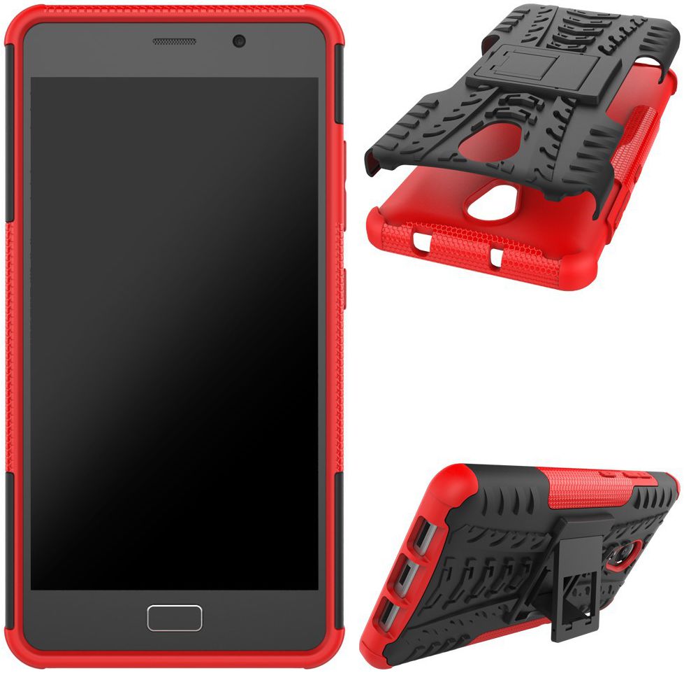 Lenovo P2 Hybride Kickstand Hoesje Rood afbeelding 2