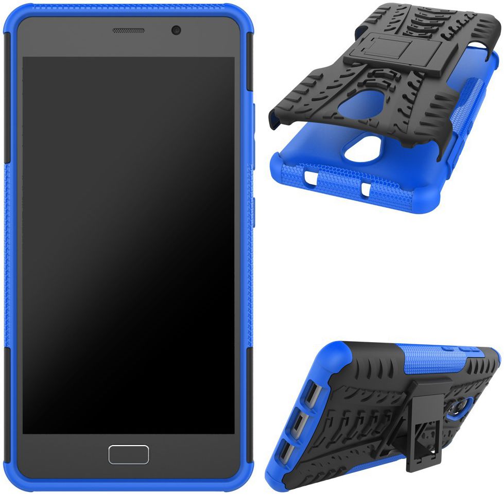 Lenovo P2 Hybride Kickstand Hoesje Blauw afbeelding 2