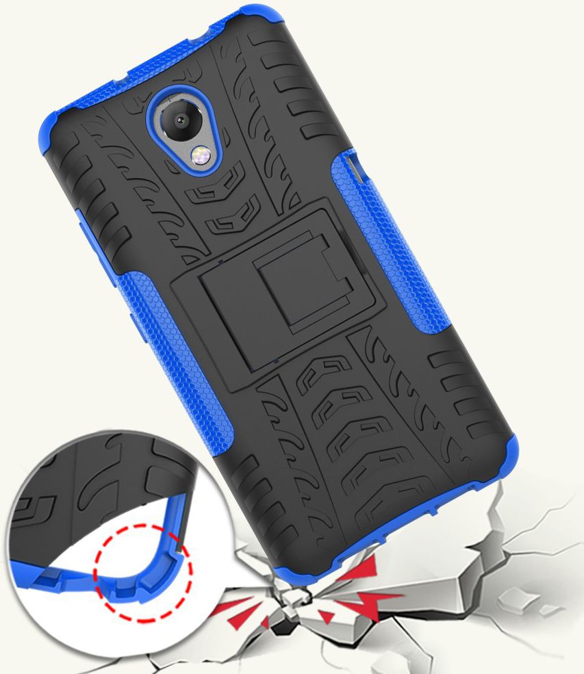 Lenovo P2 Hybride Kickstand Hoesje Blauw afbeelding 3