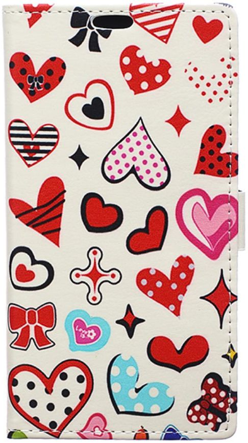 Samsung Galaxy J3 (2017) Print Portemonnee Hoesje Hearts afbeelding 1