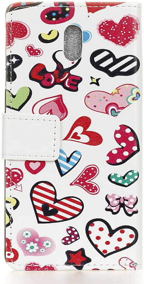 Samsung Galaxy J3 (2017) Print Portemonnee Hoesje Hearts afbeelding 3