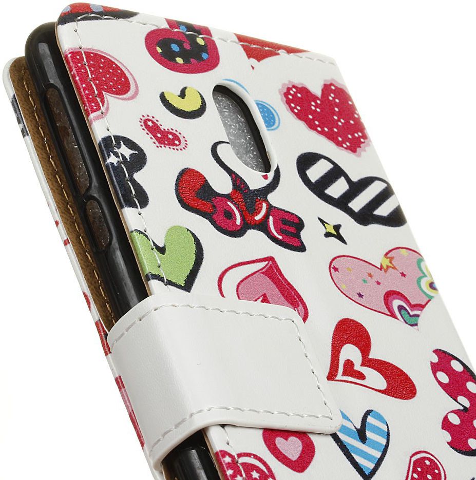 Samsung Galaxy J3 (2017) Print Portemonnee Hoesje Hearts afbeelding 4