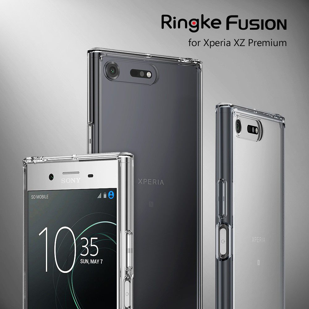 Ringke Fusion Sony Xperia XZ Premium Hoesje Smoke Black afbeelding 2
