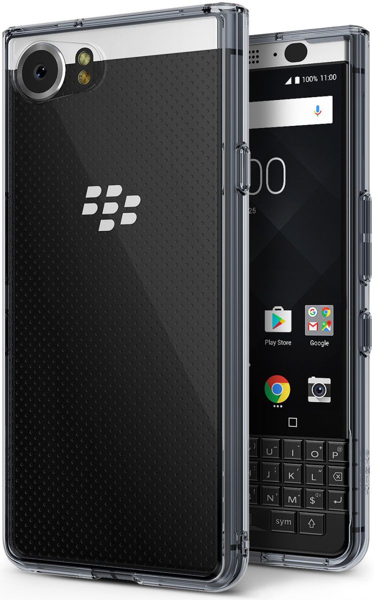 Ringke Fusion BlackBerry Keyone Hoesje Doorzichtig Zwart afbeelding 1
