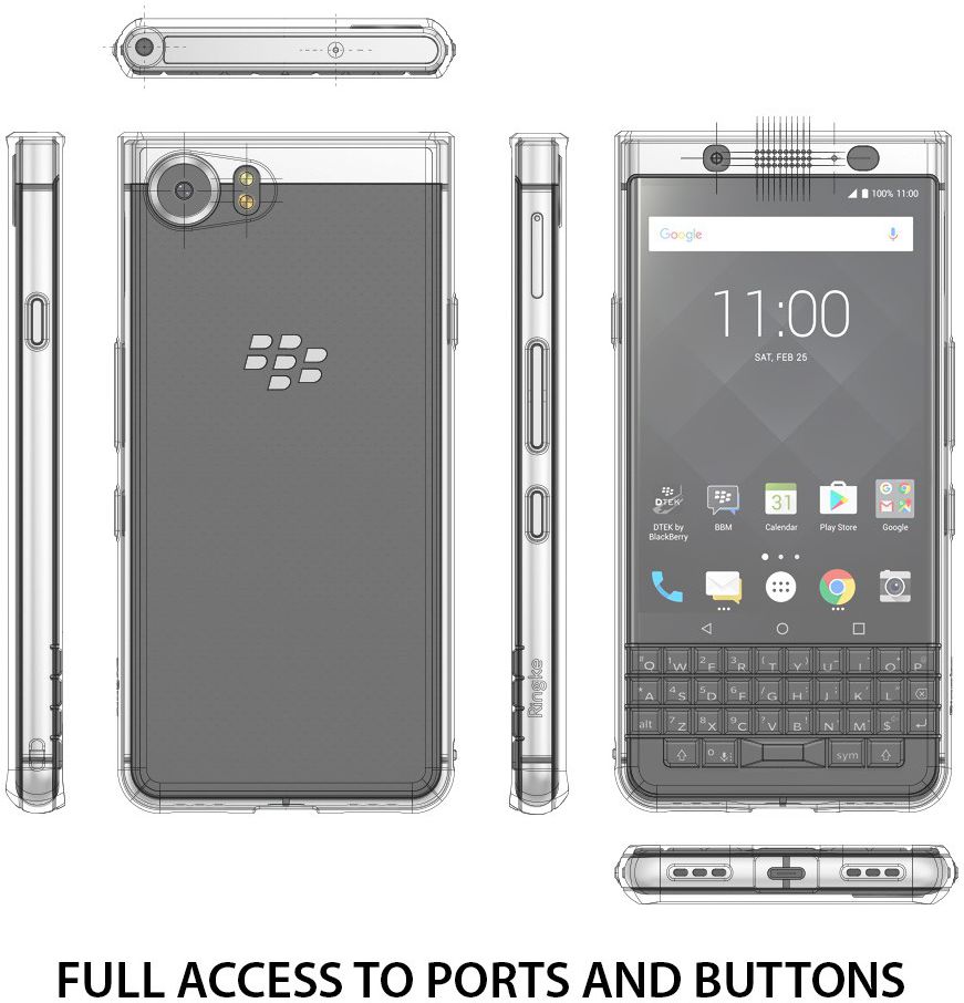 Ringke Fusion BlackBerry Keyone Hoesje Doorzichtig afbeelding 4