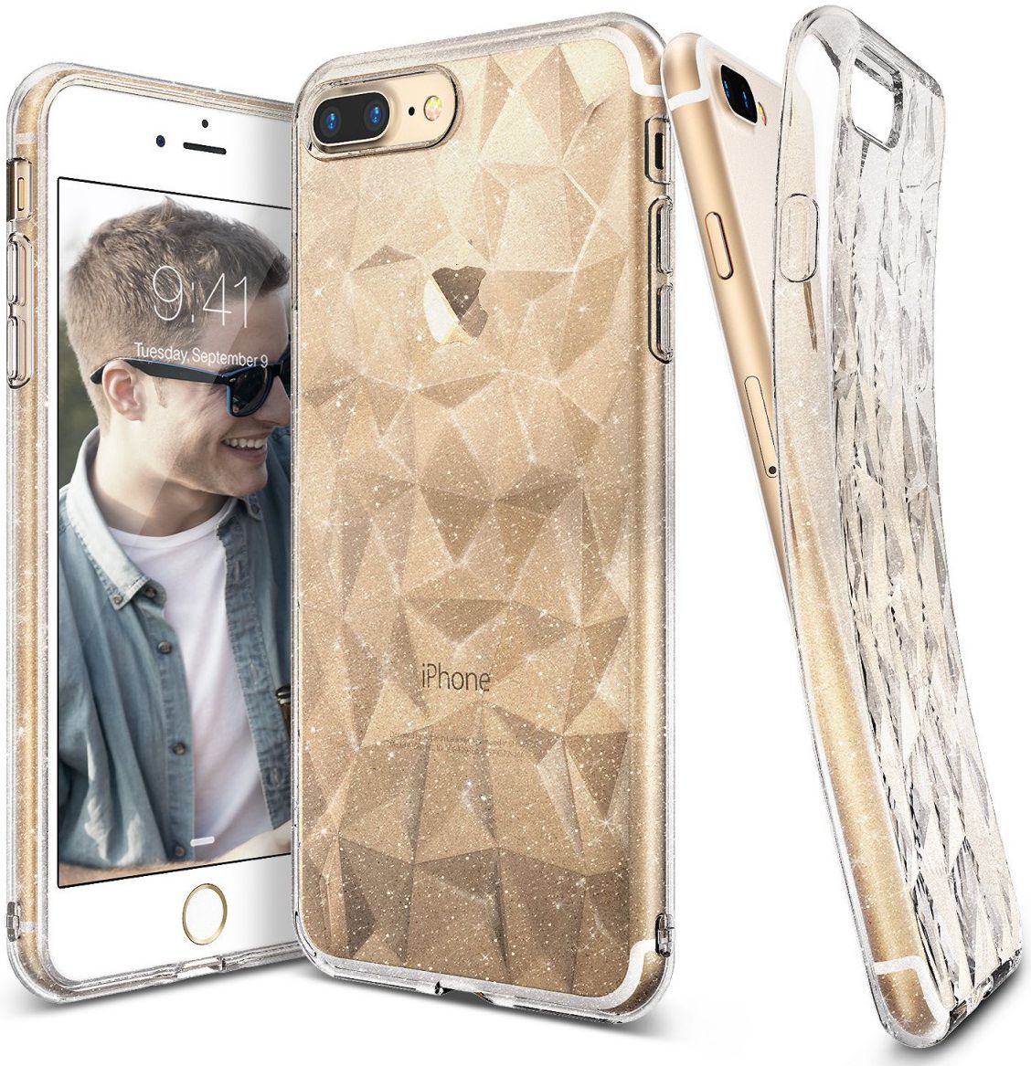 Ringke Air Prism Apple iPhone 7 Plus / 8 Plus Glitter Transparant afbeelding 1