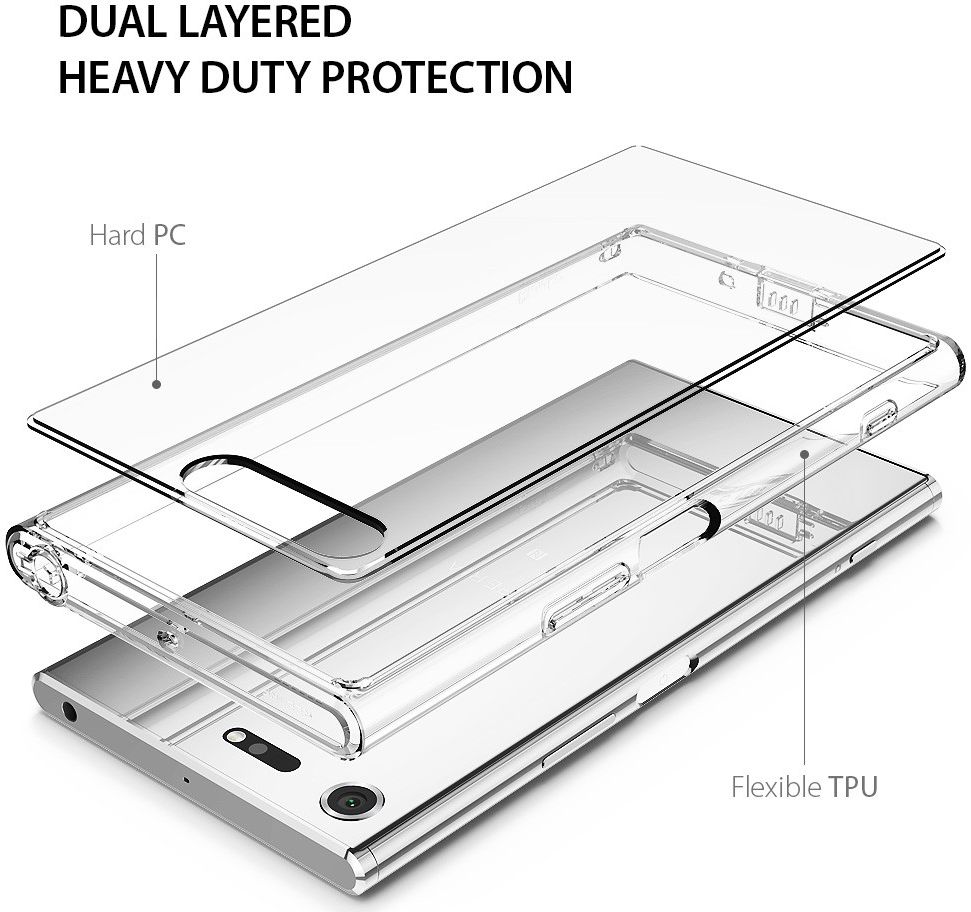 Ringke Fusion Sony Xperia XZ Premium Hoesje Clear afbeelding 2
