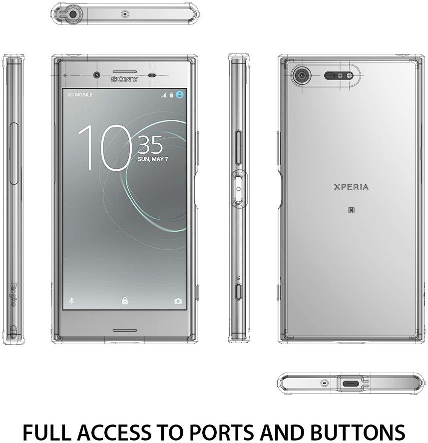 Ringke Fusion Sony Xperia XZ Premium Hoesje Clear afbeelding 3