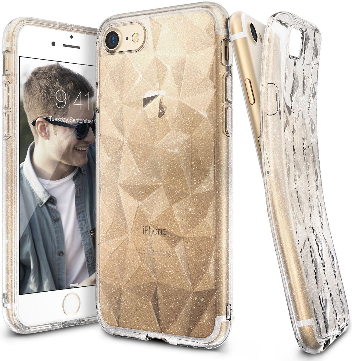 Ringke Air Prism Apple iPhone SE 2020 Glitter Clear afbeelding 1