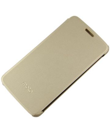 Originele Motorola Moto E4 Plus Flip Cover Goud Hoesjes
