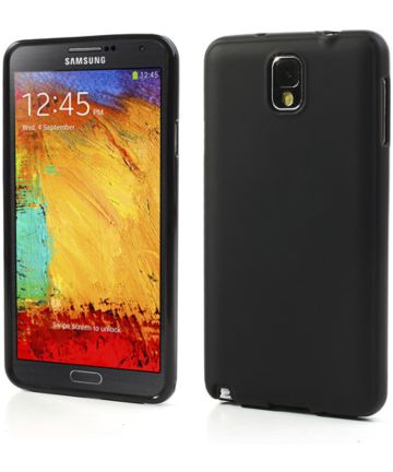 Samsung Galaxy Note 3 Frosted TPU Hoesje Zwart Hoesjes