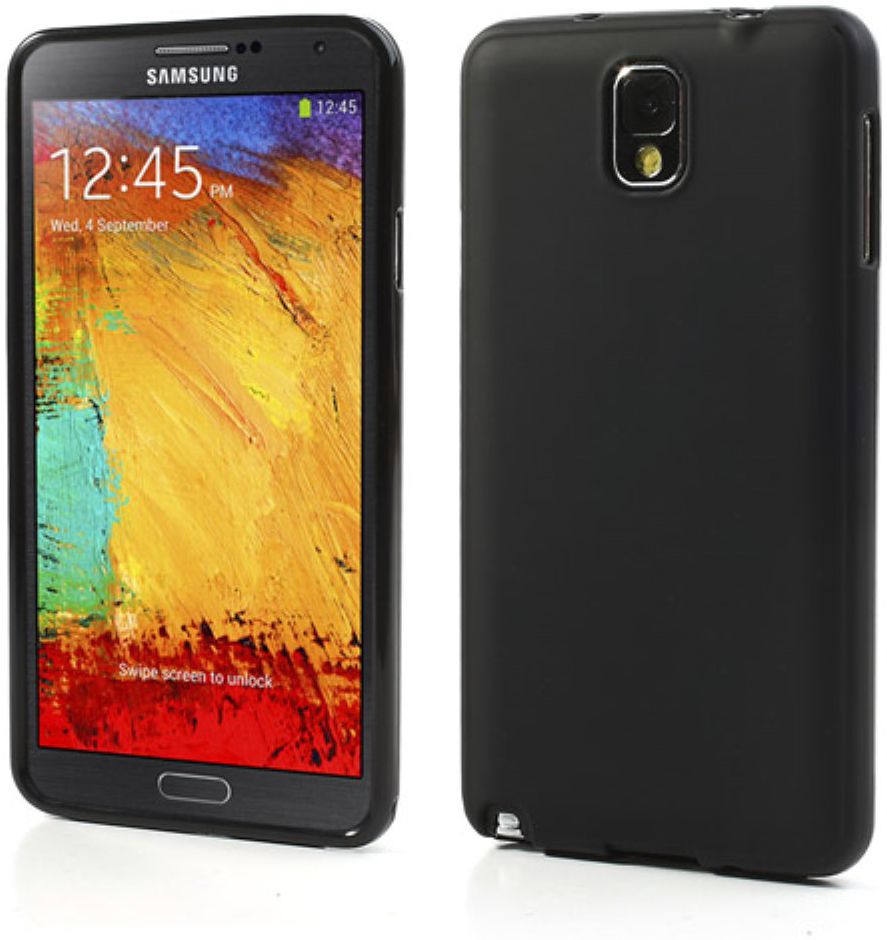 Samsung Galaxy Note 3 Frosted TPU Hoesje Zwart afbeelding 1