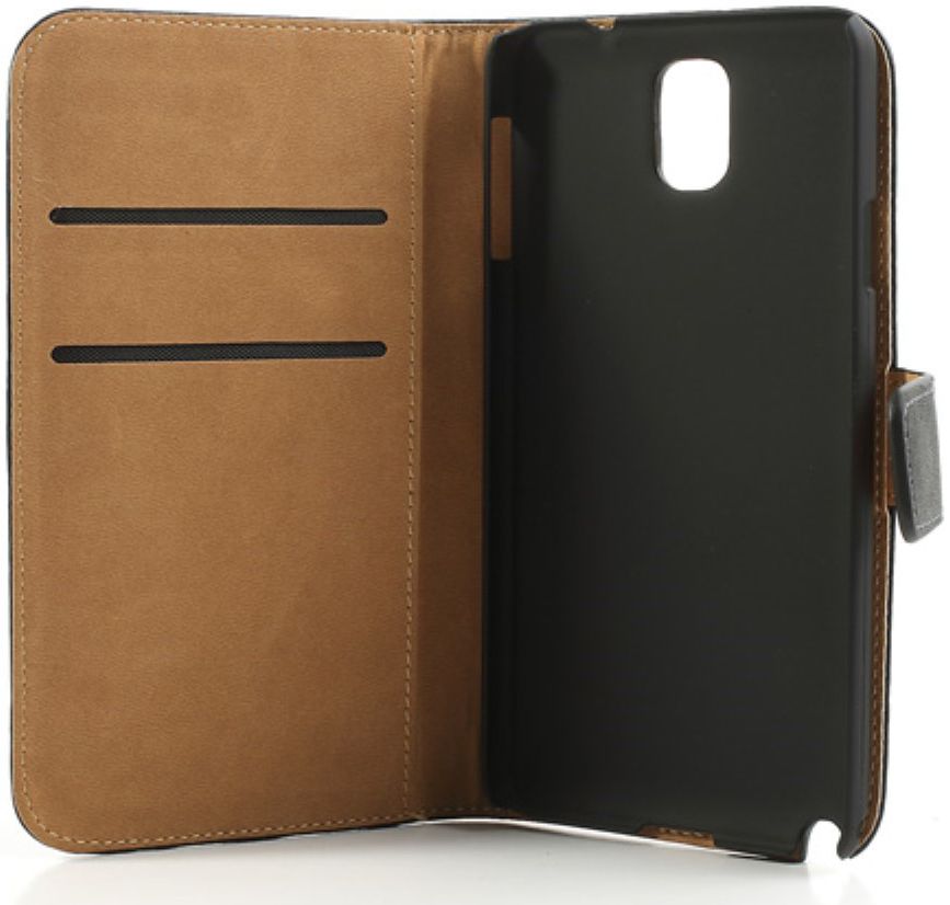 Echt Leren Samsung Galaxy Note 3 Hoesje Zwart afbeelding 10