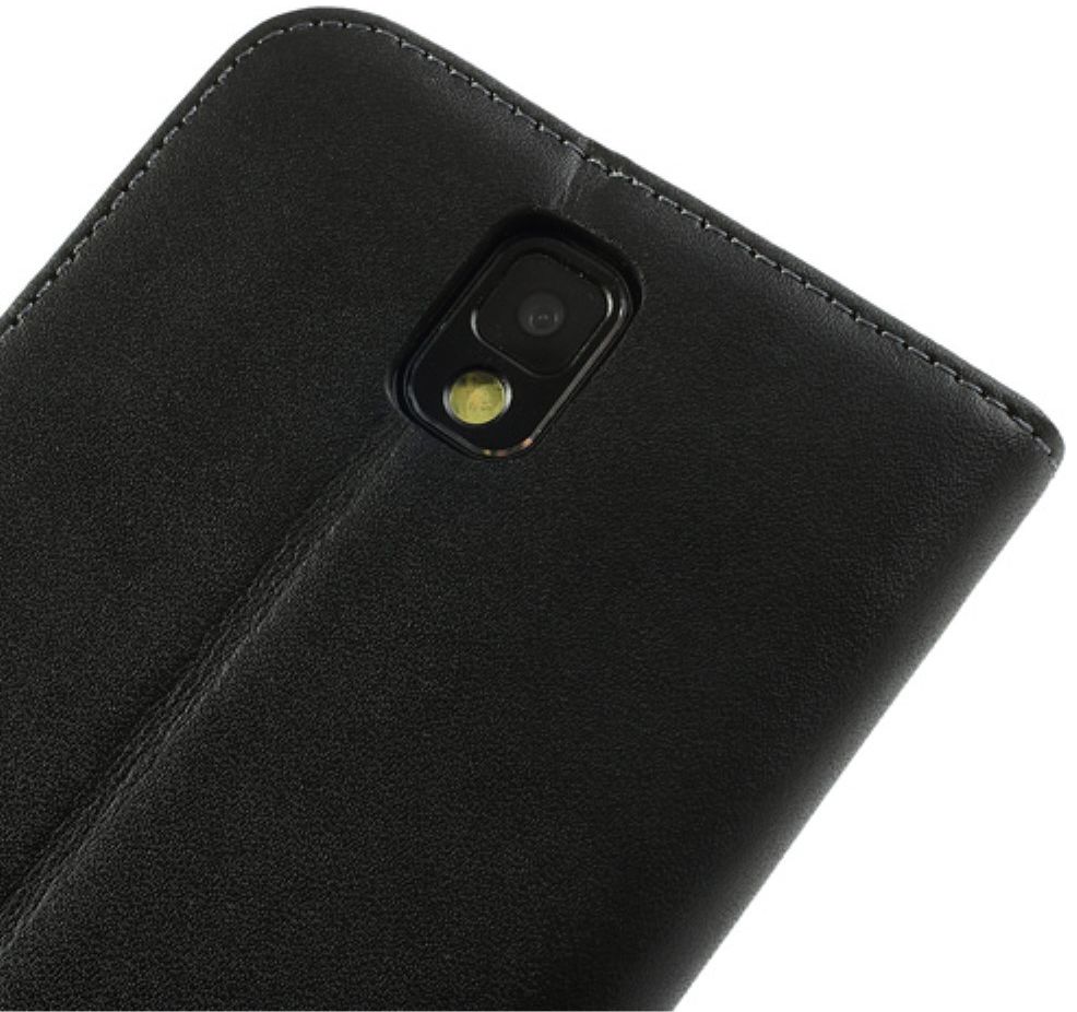 Echt Leren Samsung Galaxy Note 3 Hoesje Zwart afbeelding 8