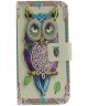 LG K4 (2017) Portemonnee Flip Hoesje Print Owl