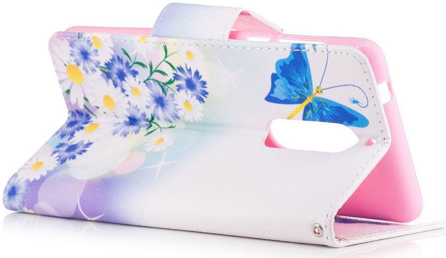 Nokia 5 Portemonnee Flip Hoesje Print Blue Butterfly afbeelding 2