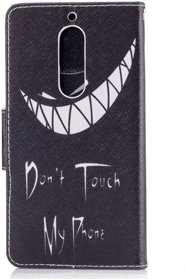 Nokia 5 Portemonnee Flip Hoesje Print Don't Touch My Phone afbeelding 4