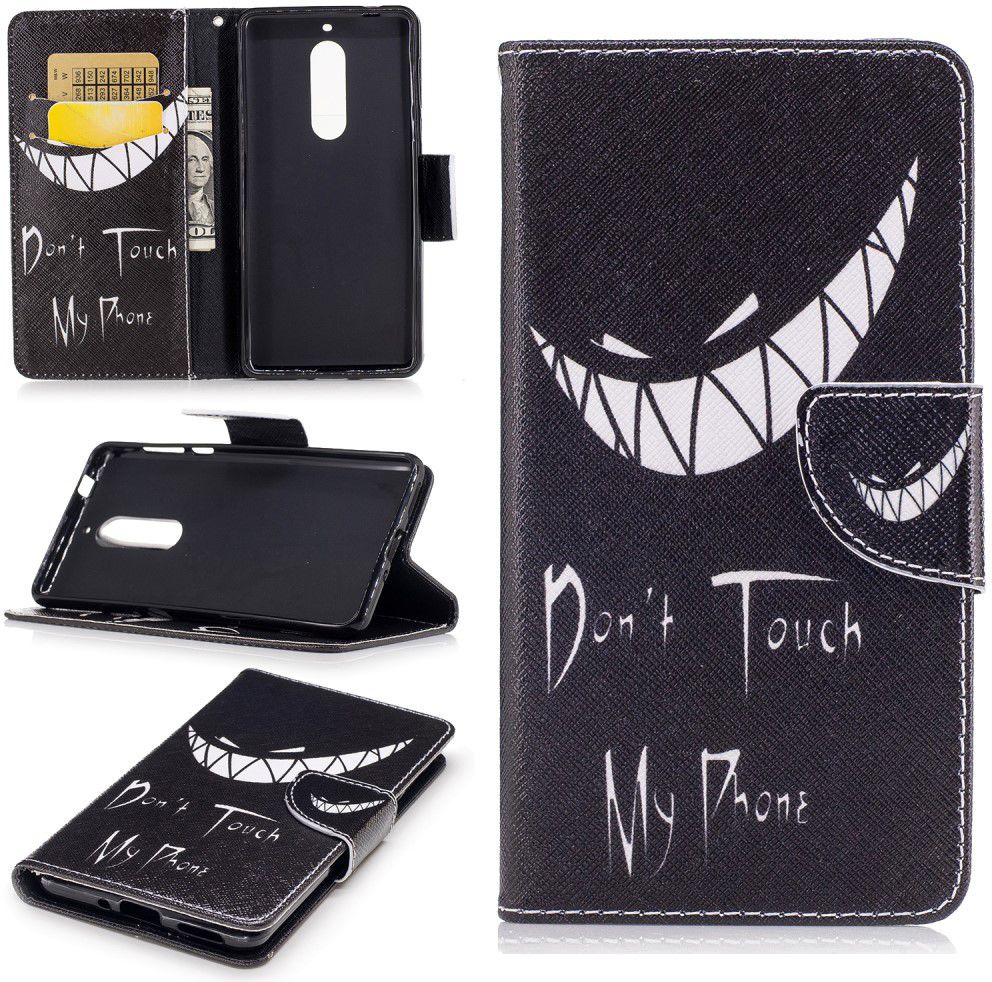 Nokia 5 Portemonnee Flip Hoesje Print Don't Touch My Phone afbeelding 8
