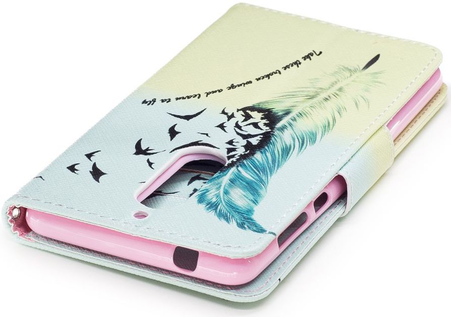 Nokia 5 Portemonnee Flip Hoesje Print Feather afbeelding 7