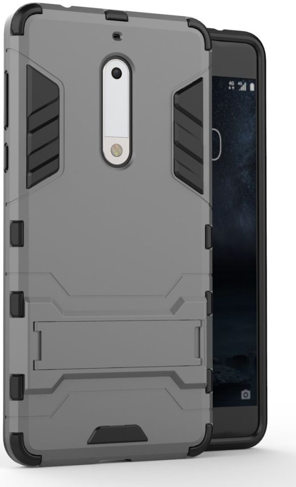 Hybride Nokia 5 Hoesje Grijs afbeelding 1