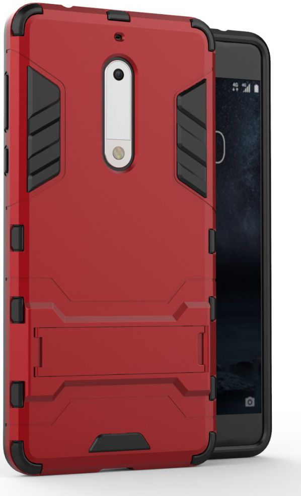 Hybride Nokia 5 Hoesje Rood afbeelding 1