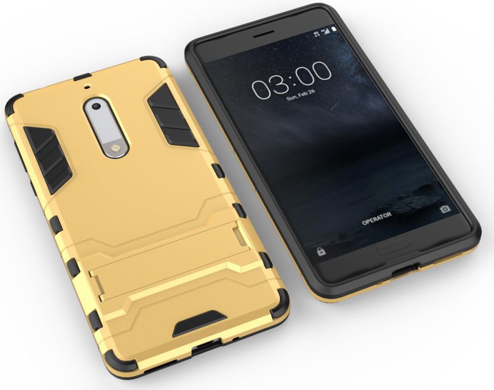 Hybride Nokia 5 Hoesje Goud afbeelding 5