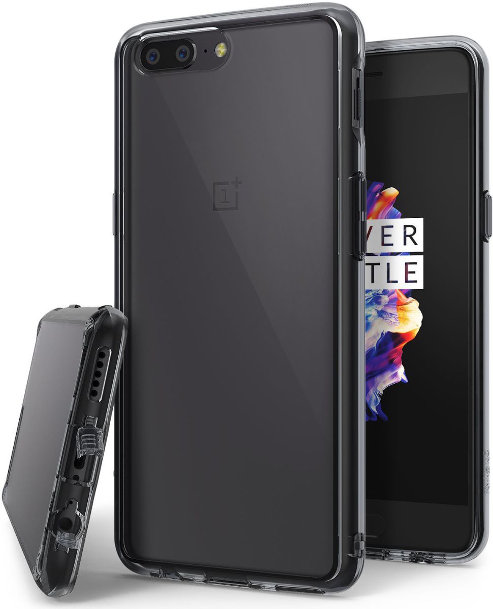 Ringke Fusion OnePlus 5 Hoesje Doorzichtig Smoke Black afbeelding 1
