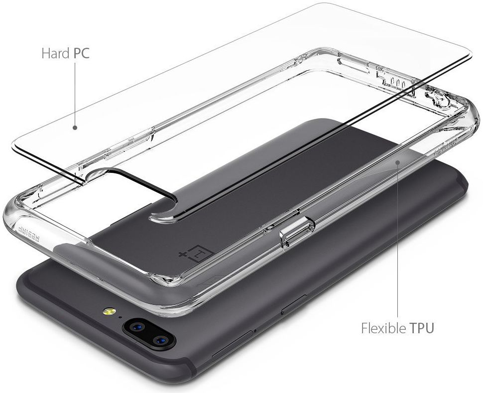 Ringke Fusion OnePlus 5 Hoesje Doorzichtig Smoke Black afbeelding 4