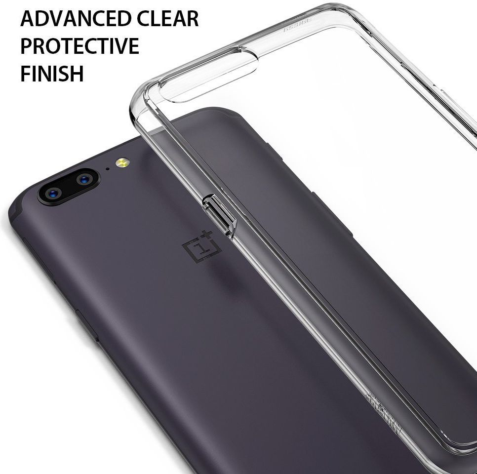 Ringke Fusion OnePlus 5 Hoesje Doorzichtig Smoke Black afbeelding 5