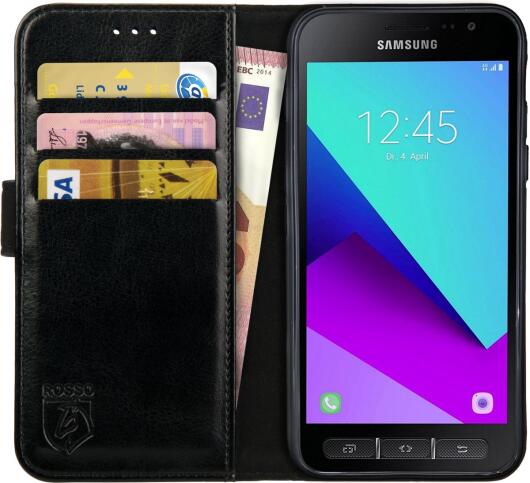 Rosso Element Samsung Galaxy Xcover 4/4s Hoesje Book Cover Zwart afbeelding 13