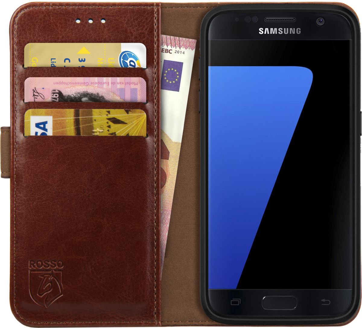 Rosso Element Samsung Galaxy S7 Hoesje Book Cover Bruin afbeelding 1