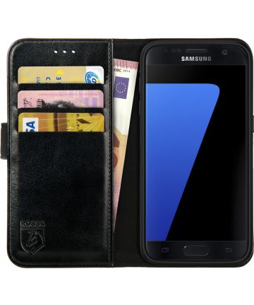 Rosso Element Samsung Galaxy S7 Hoesje Book Cover Zwart Hoesjes
