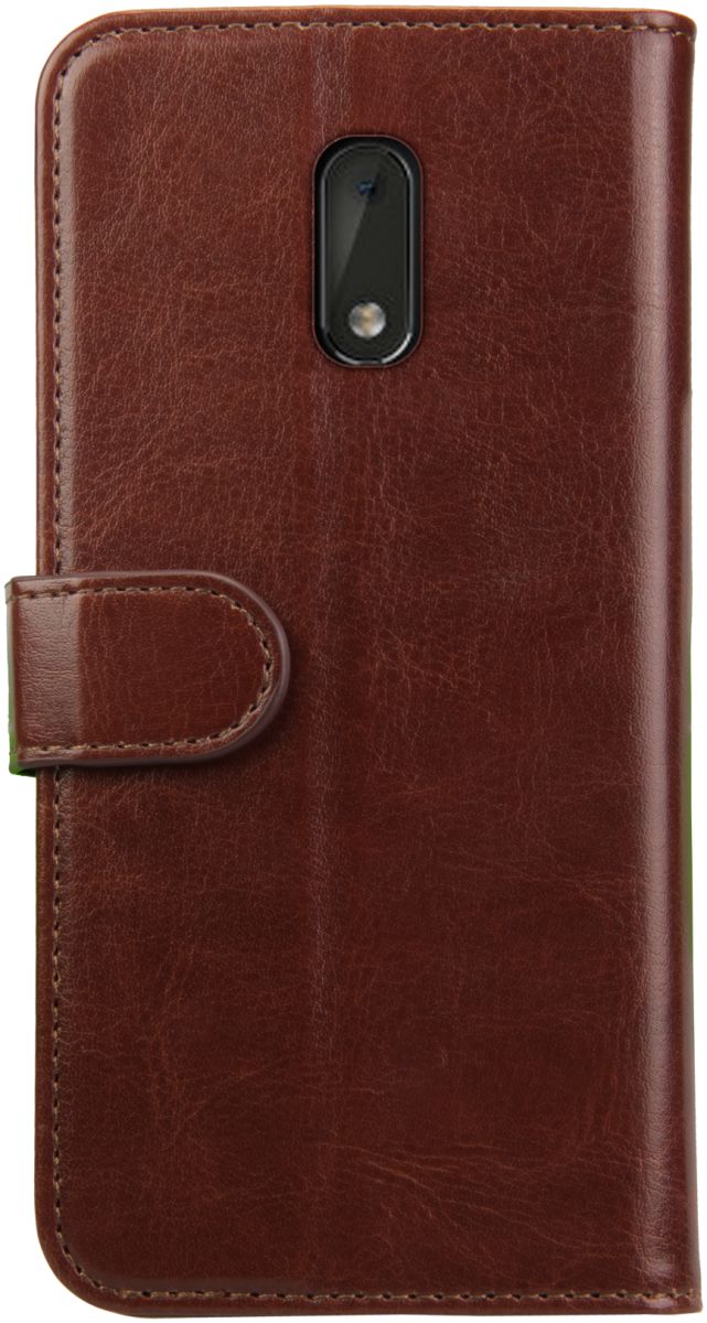 Rosso Element Nokia 6 Hoesje Book Cover Bruin afbeelding 4