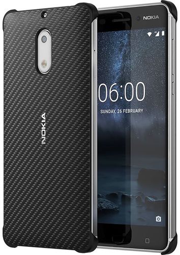 Nokia CC-802 Carbon Fibre Case Nokia 6 Zwart afbeelding 1