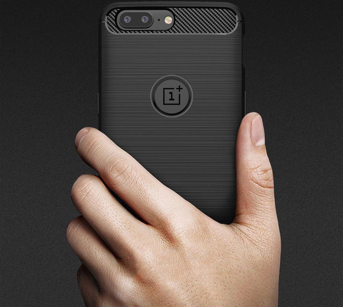 OnePlus 5 Hoesje Geborsteld TPU Grijs afbeelding 10