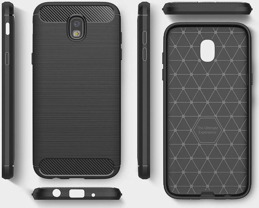 Samsung Galaxy J7 (2017) Geborsteld TPU Hoesje Blauw afbeelding 4