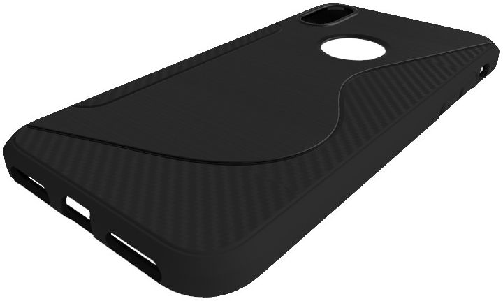 Apple iPhone X Carbon TPU Hoesje Zwart afbeelding 6