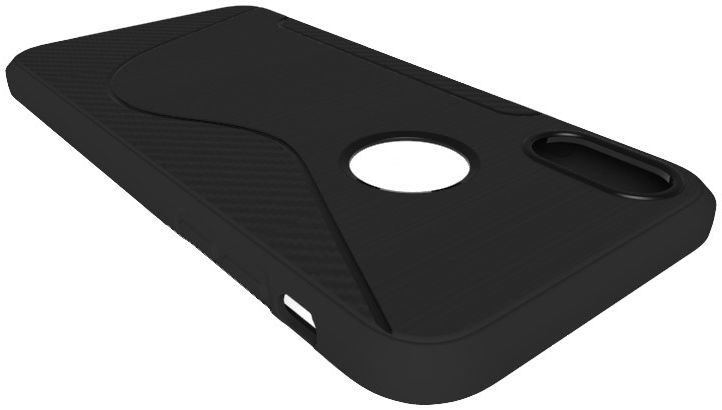 Apple iPhone X Carbon TPU Hoesje Zwart afbeelding 7