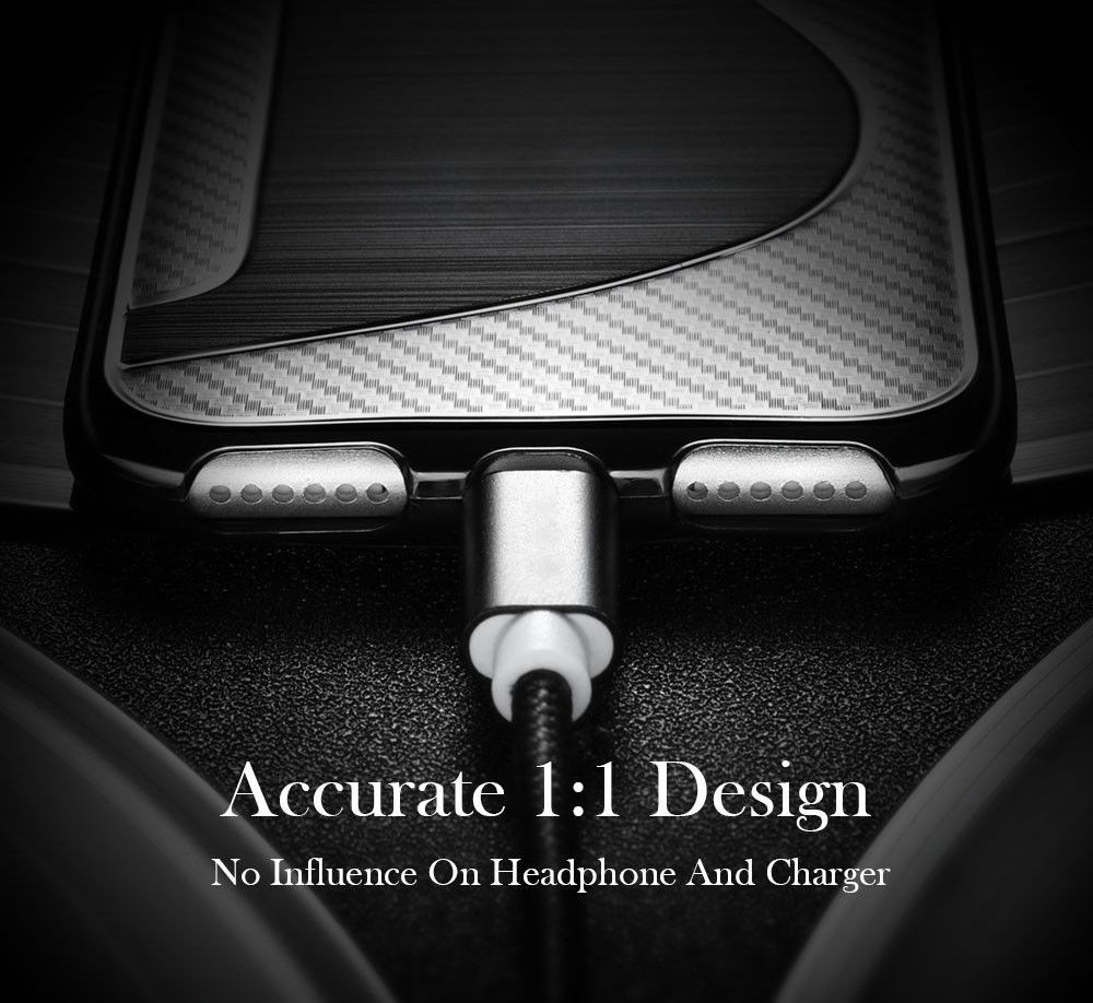 Apple iPhone X Carbon TPU Hoesje Zwart afbeelding 5