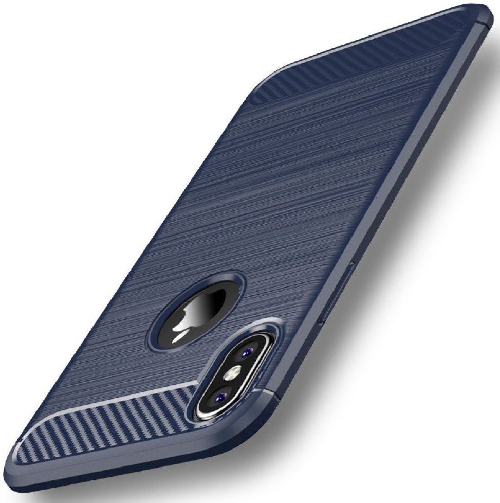Apple iPhone X / XS Geborsteld TPU Hoesje Blauw afbeelding 11