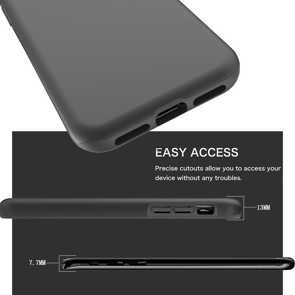 Apple iPhone X Rubber Hard Case Zwart afbeelding 4