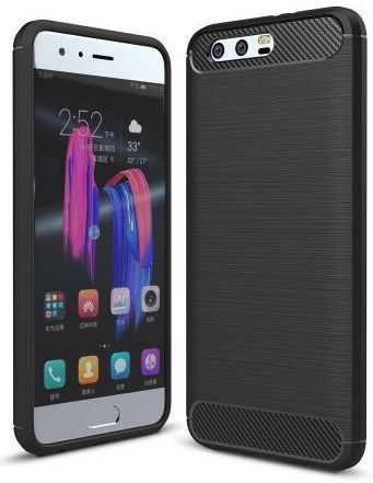 Honor 9 Geborsteld TPU Hoesje Zwart afbeelding 1