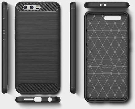 Honor 9 Geborsteld TPU Hoesje Zwart afbeelding 6