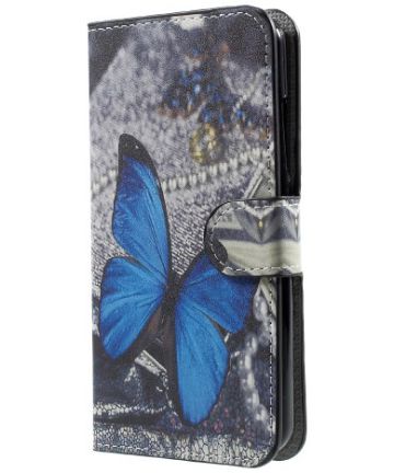 Huawei Y3 (2017) Blauwe Vlinder Hoesje Hoesjes